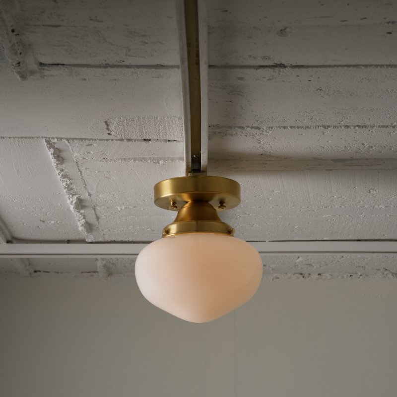 OPL316B<br> PENDANT LAMP - M size SCHOOL HOUSE / 真鍮ガラスシェード照明