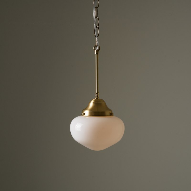 OPL318C<br> PENDANT LAMP - M size SCHOOL HOUSE / 真鍮ガラスシェード照明