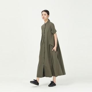 ワンピース 長袖 アニマル柄 ボタニカル柄 ロングフレア マキシ