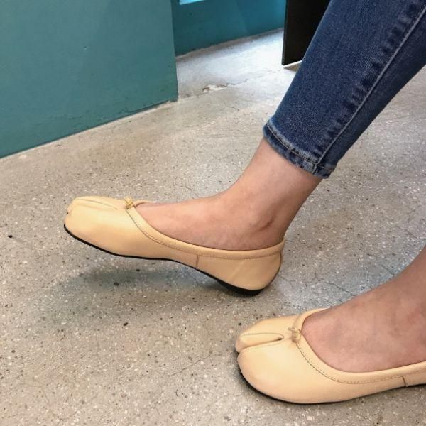足袋 パンプス タビ ローヒール ローファー フラットシューズ