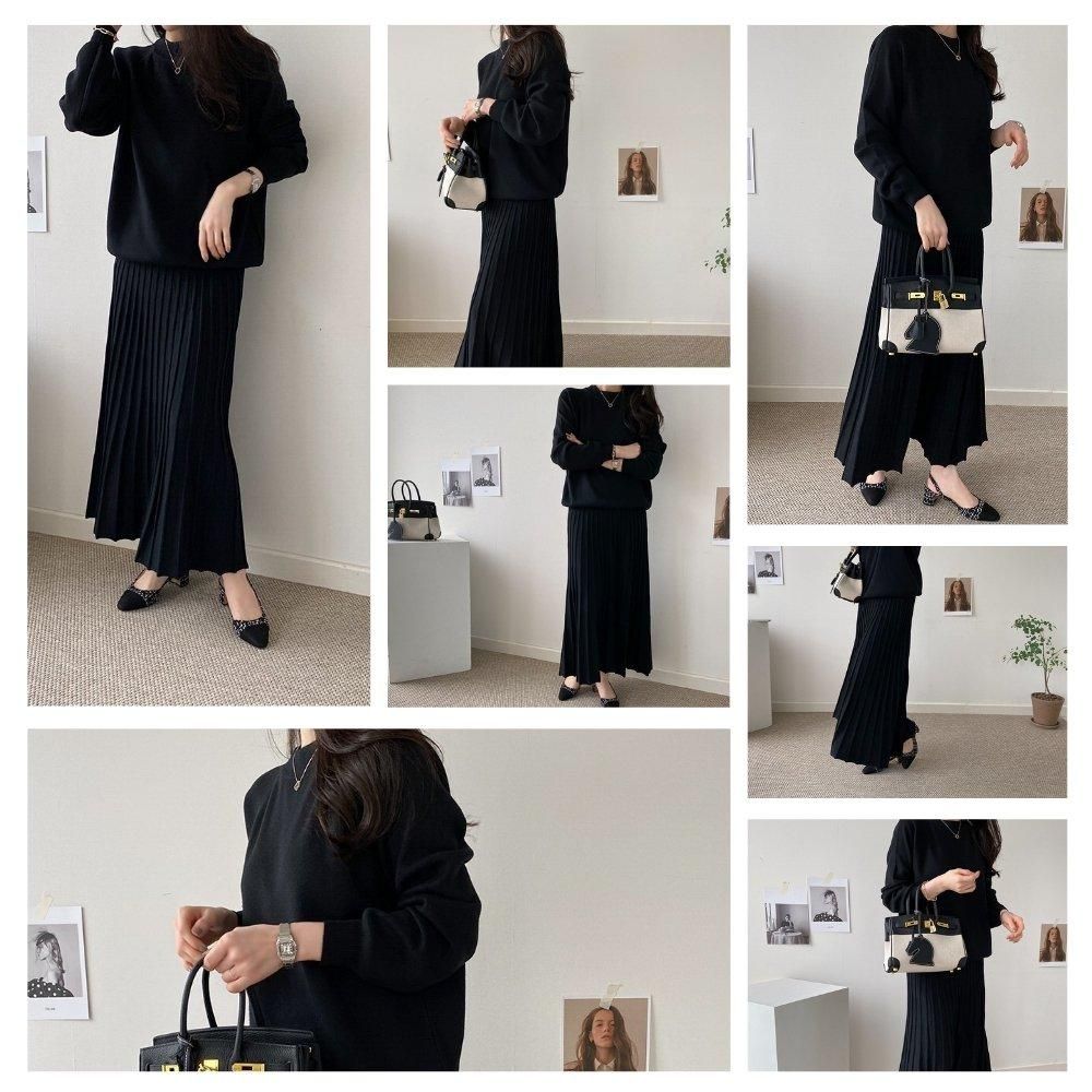 セットアップ | ニット スカート - orubia