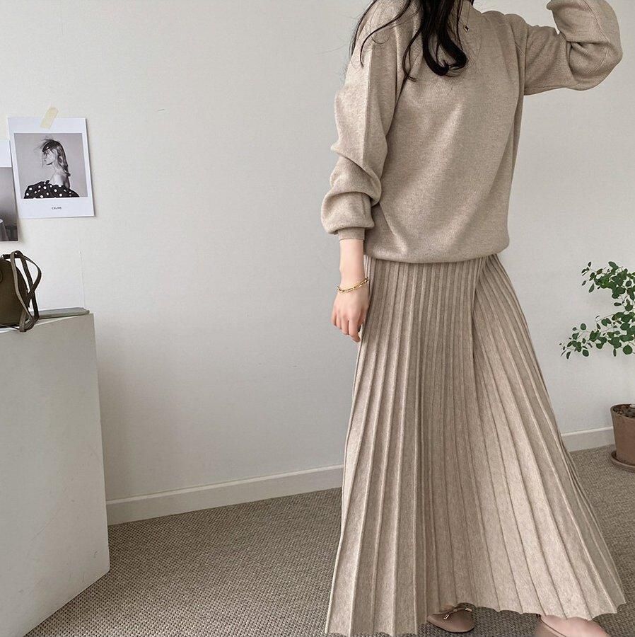 セットアップ | ニット スカート - orubia