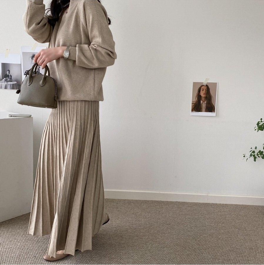 セットアップ | ニット スカート - orubia