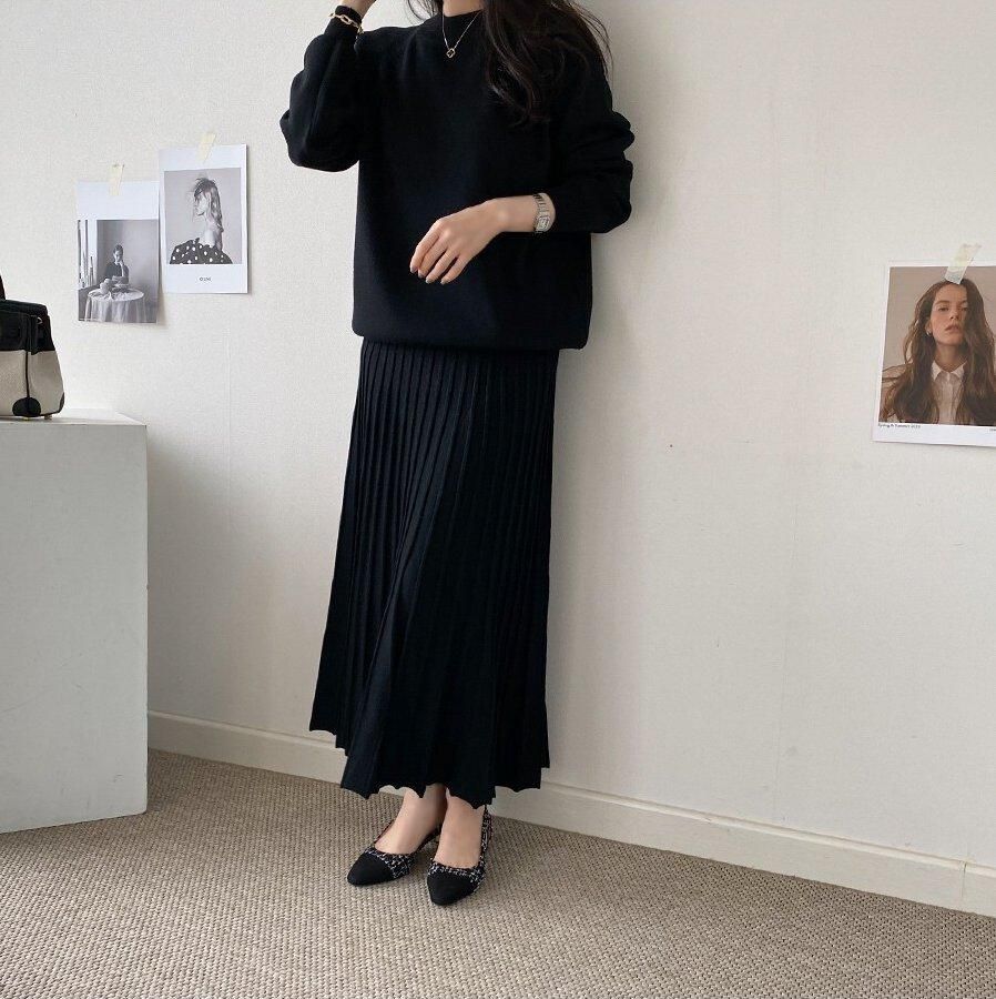 ARCHIVIO ✖️NEW ERAブラック Tシャツ スカート セットアップ セットアップ | ニット スカート - orubia