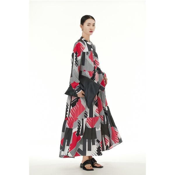 ワンピース ティアード ロング cyard レトロ柄 着物柄 和風 古典 ワンピース ティアード ロング cyard レトロ柄 着物柄 和風 古典