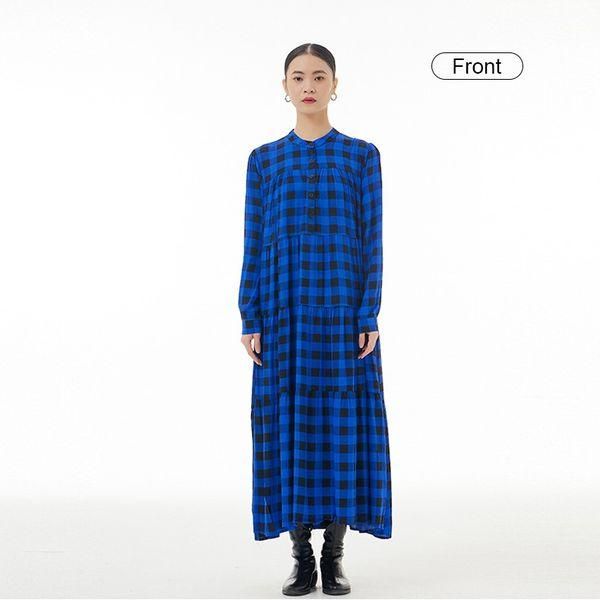 ワンピース ティアード ロング cyard ギンガムチェック柄 ブリ