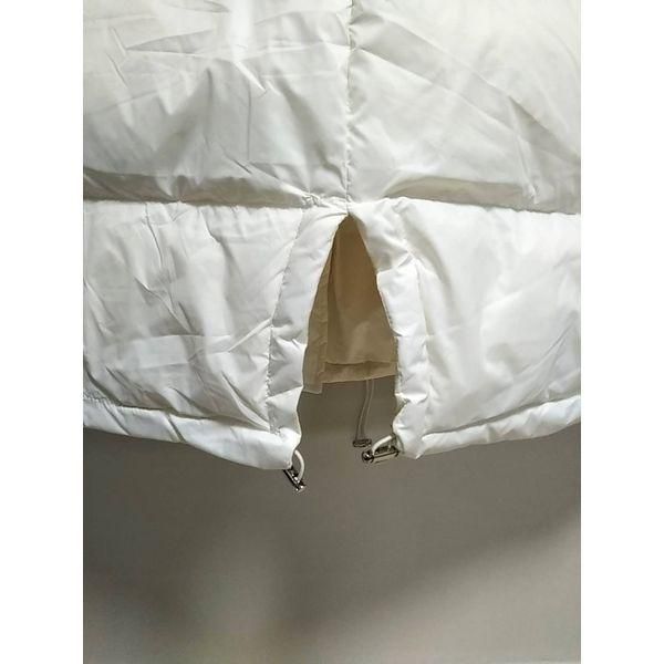 ダウンジャケット ラクーンファー ウエストフリル シャーリング