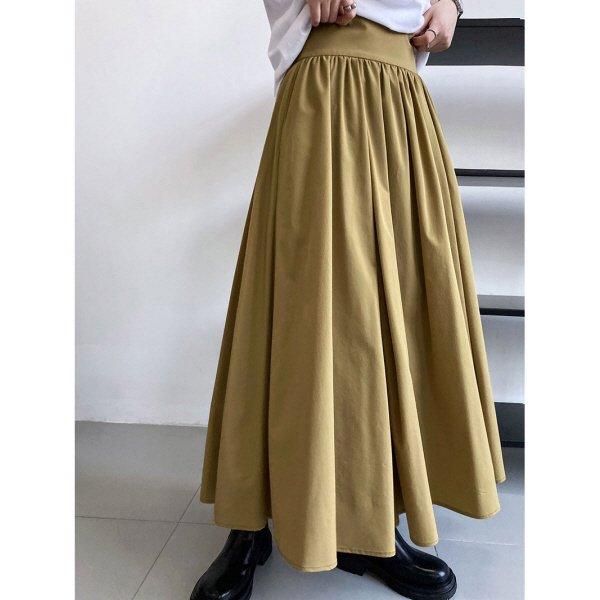 スカート ロング マキシ ハイウエスト フレア Aライン