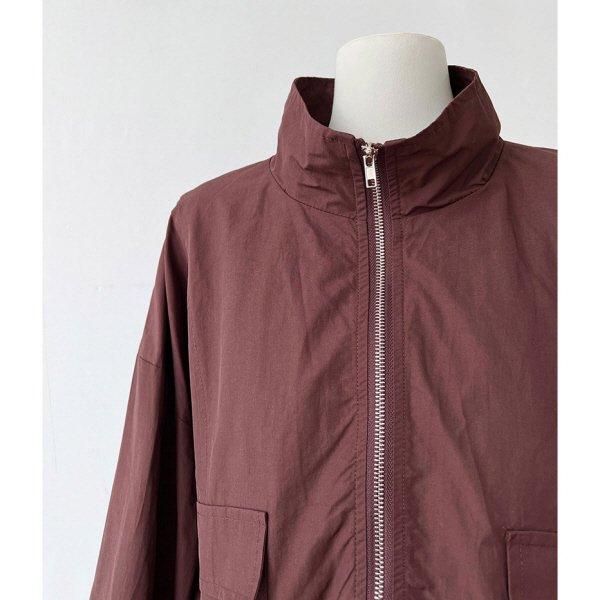 セットアップ ジャケット ドローストリング スタンドカラー 長袖