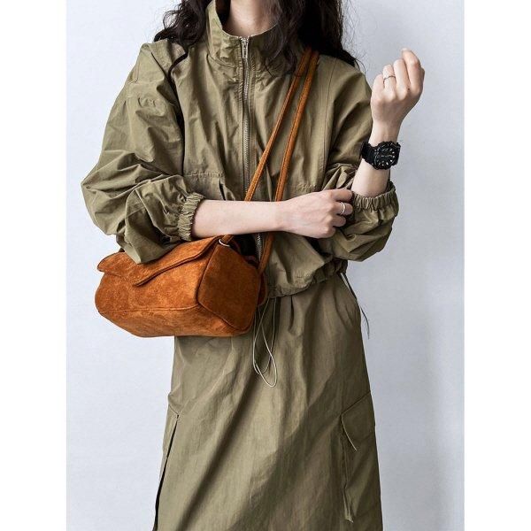 セットアップ ジャケット ドローストリング スタンドカラー 長袖