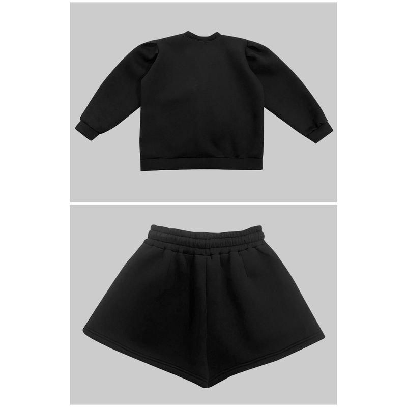 セットアップ カーディガン ショートパンツ パフスリーブ