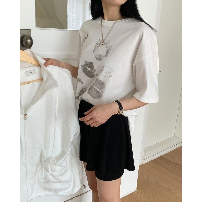 パンツ スカート ミニ バイカー パンツスカート バンディングパンツ