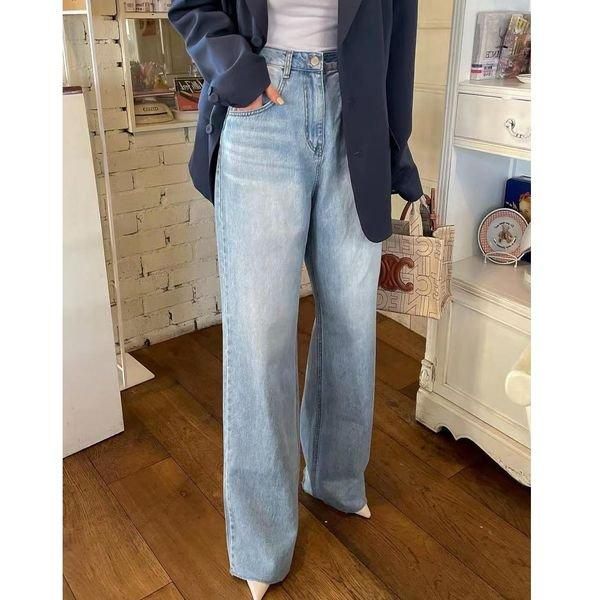 ジーンズ デニム パンツ ワイド ウォッシュ加工 ハート ラブ