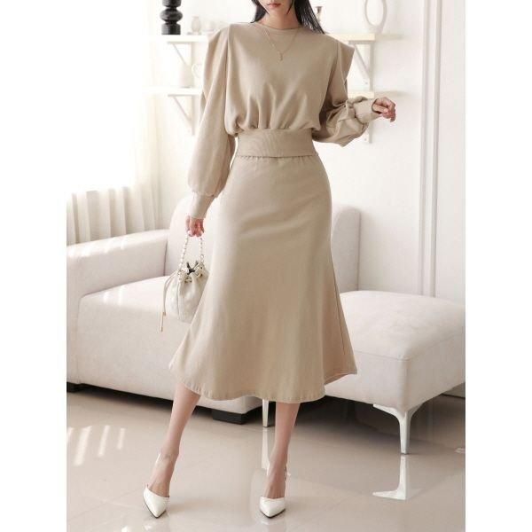 セットアップ スウェット スカート パワーショルダー ボリューム