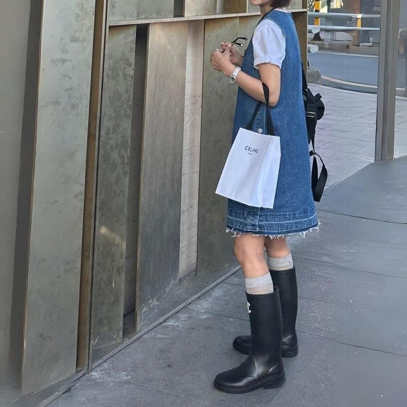 素敵 ノースリーブ デイリーデニム 華やか ワンピース ひざ下 trim_fce_item67b306d5b5198.jpg