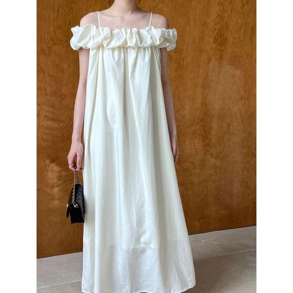 春夏コーデ❤️ロング丈ワンピース　レディース　ショルダーオフ　ホルターネック Amazon.co.jp: ワンピース ロング丈 M ピンク 花柄