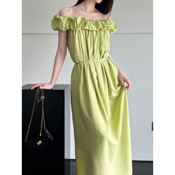ワンピース ロング キャミソール オフショルダー ホルターネック
