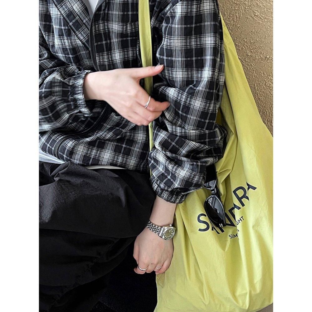 チェックジャケット | フード付きジップアップ - orubia