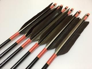 楽天市場】弓道 矢 ジュラルミン矢 6本組ターキー元黒染羽 1913