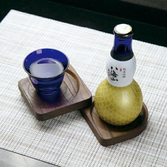 オリジナルツインコースター〈さくら無垢材（ライトブラウン）〉