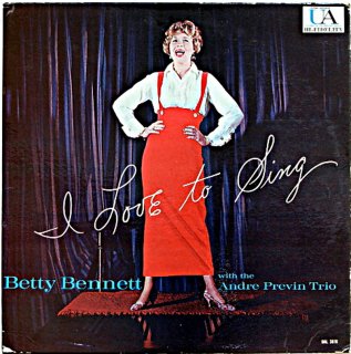 BETTY BENNETT I LOVE TO SING ANDRE PREVIN TRIO Original