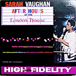 SARAH VAUGHAN AT THE LONDON HOUSE