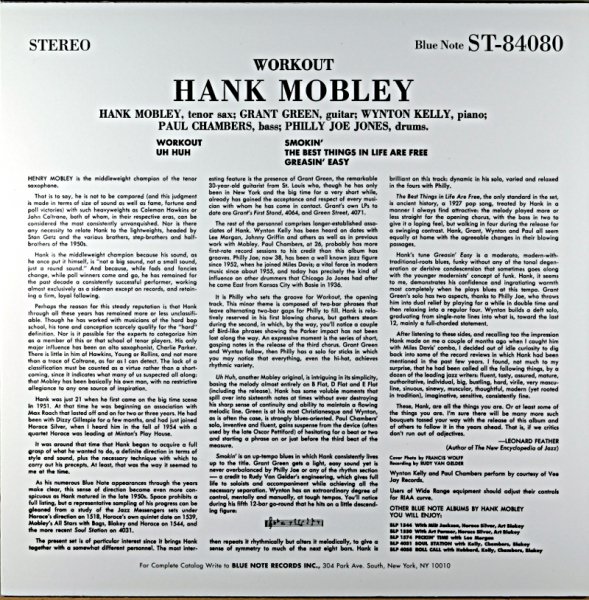 WORKOUT HANK MOBLEY Us盤 - JAZZCAT-RECORD