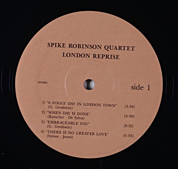 SPIKE ROBINSON LONDON REPRISE Us盤 - JAZZCAT-RECORD