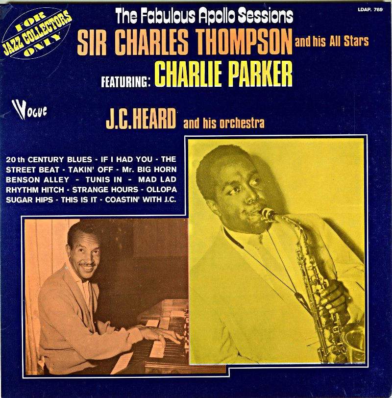 THE FABULOUS APOLLOSESSIONS SIR CHARLES THOMPSON French盤 - JAZZCAT-RECORD