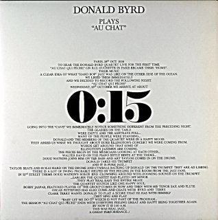 DONALD BYRD PLAYS AU CHAT 2 Itarian