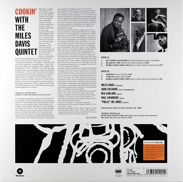Cookin'(LP/180g) /MILES DAVIS/マイルス・デイビス/稀少な