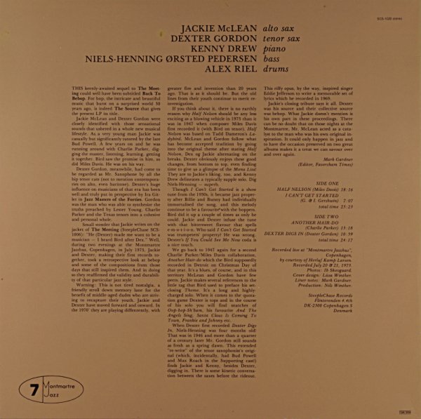THE SOURCE JACKIE McLEAN FEAT. DEXTER GORDON Denmark盤 - JAZZCAT