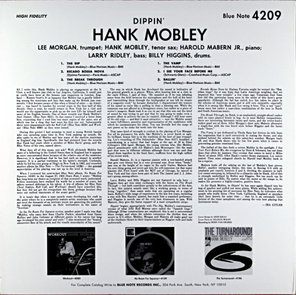 DIPPIN' HANK MOBLEY Us盤 - JAZZCAT-RECORD