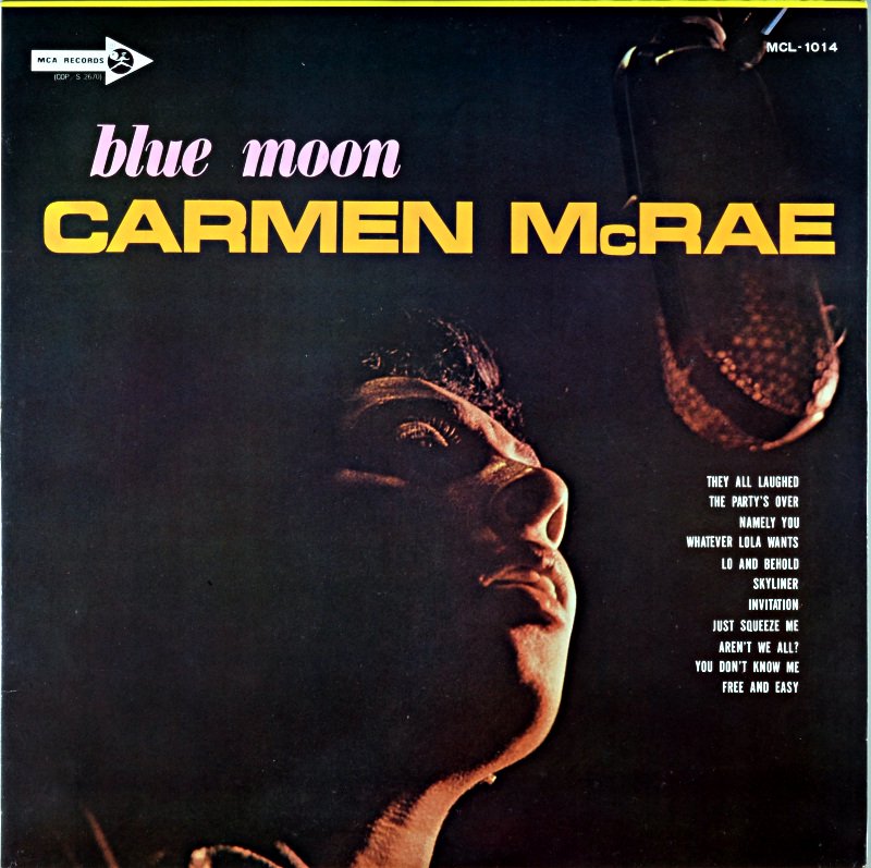 低価格化 中古LP BLUE MOON ブルー ムーン カーメン マクレエ 初期盤mono
