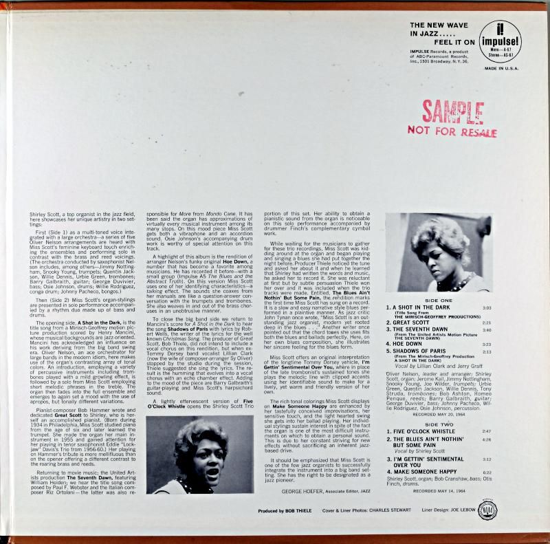 ★ＵＳオリジナル盤★『グレイト・スコット！！』シャーリー・スコット・トリオ Shirley Scott Trio シャーリー・スコット / Great Scott