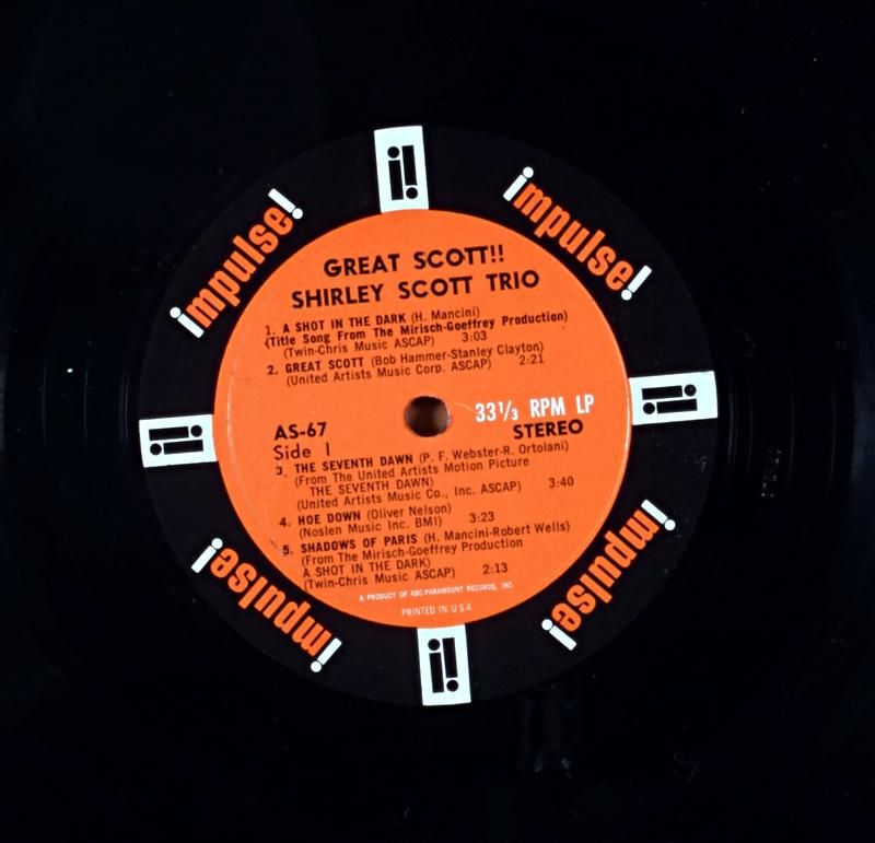★ＵＳオリジナル盤★『グレイト・スコット！！』シャーリー・スコット・トリオ Shirley Scott Trio シャーリー・スコット / Great Scott