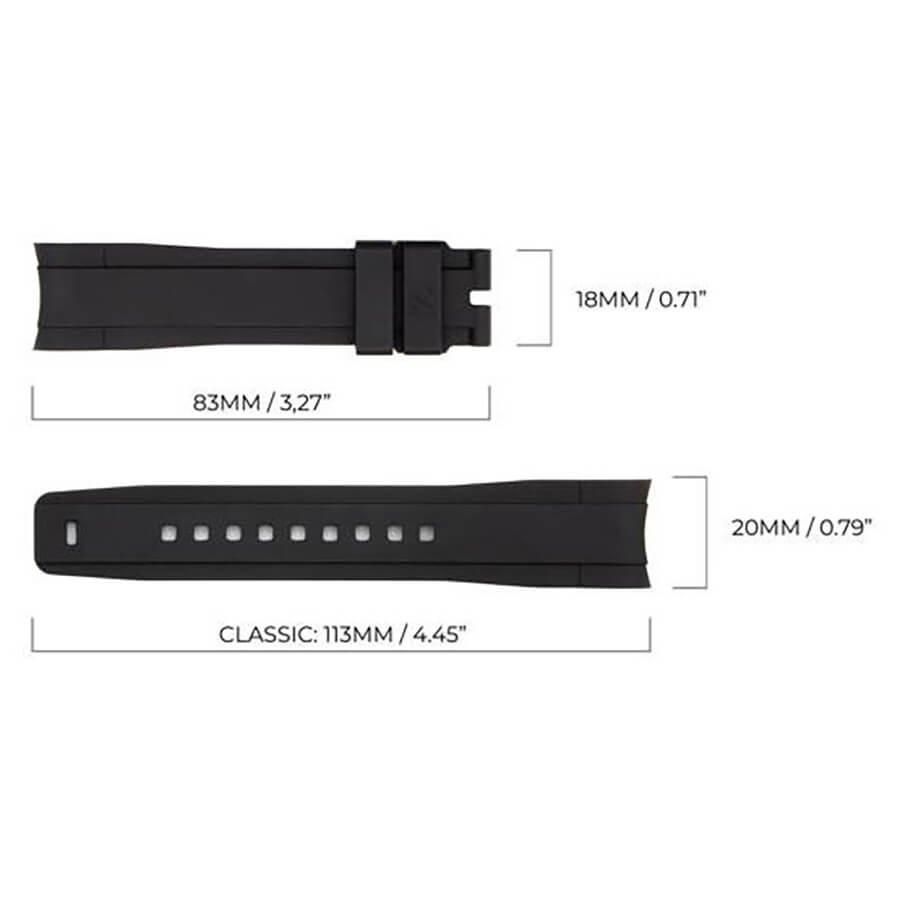 チューダー ブラックベイ 41用ラバーベルト/TUDOR Black Bay 41【EBISU