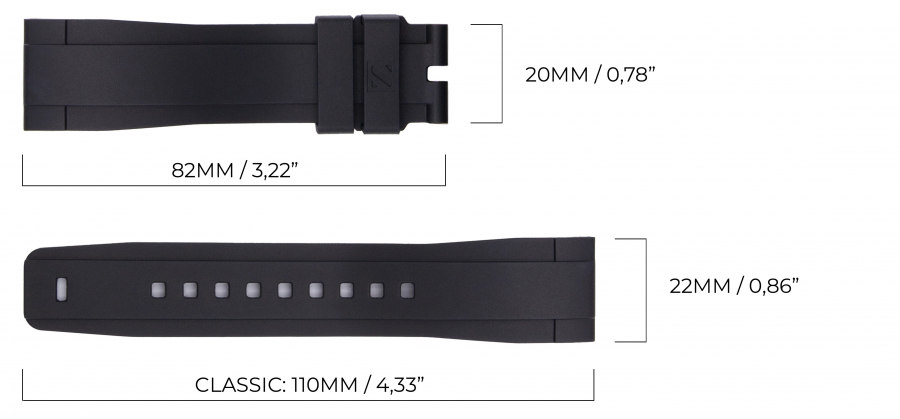 パネライ ルミノール クアランタ用ラバーベルト/ For Panerai パネライ ルミノール クアランタ用ラバーベルト/ For Panerai