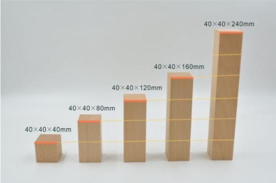40mm基尺】40×40×40mm 単品商品 積み木 立方体 - 小さな大工さん