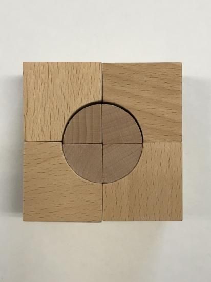 40mm基尺】40φ×40mm 四分の一 単品商品 積み木 円柱 - 小さな