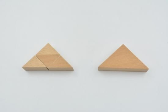40mm基尺】二等辺三角形3(うす) 単品商品 積み木 三角形 40mm基尺】二等辺三角形3(うす) 単品商品 積み木 三角形