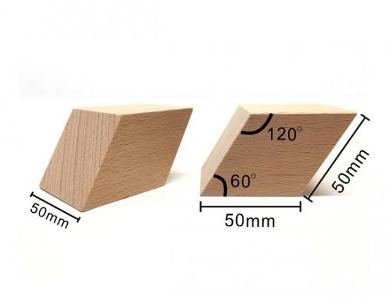 50mm基尺】ひし形1 - 2個で1セット 単品積み木 知育玩具 パズルのよう