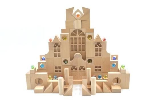 40mm基尺】窓アーチ2 単品商品 積み木 - 小さな大工さん-国産の