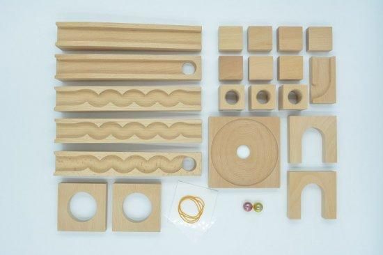 40mm基尺】40-23 箱入り ビー玉ころがしレールとレールパーツの