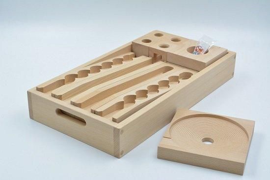 50mm基尺】 ビー玉ころがしレールセット 人気のうずまきボード