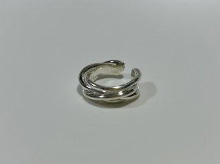 Silver  Intersect Ring