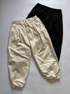 Cotton Serge 3tuck Big Balloon Pants