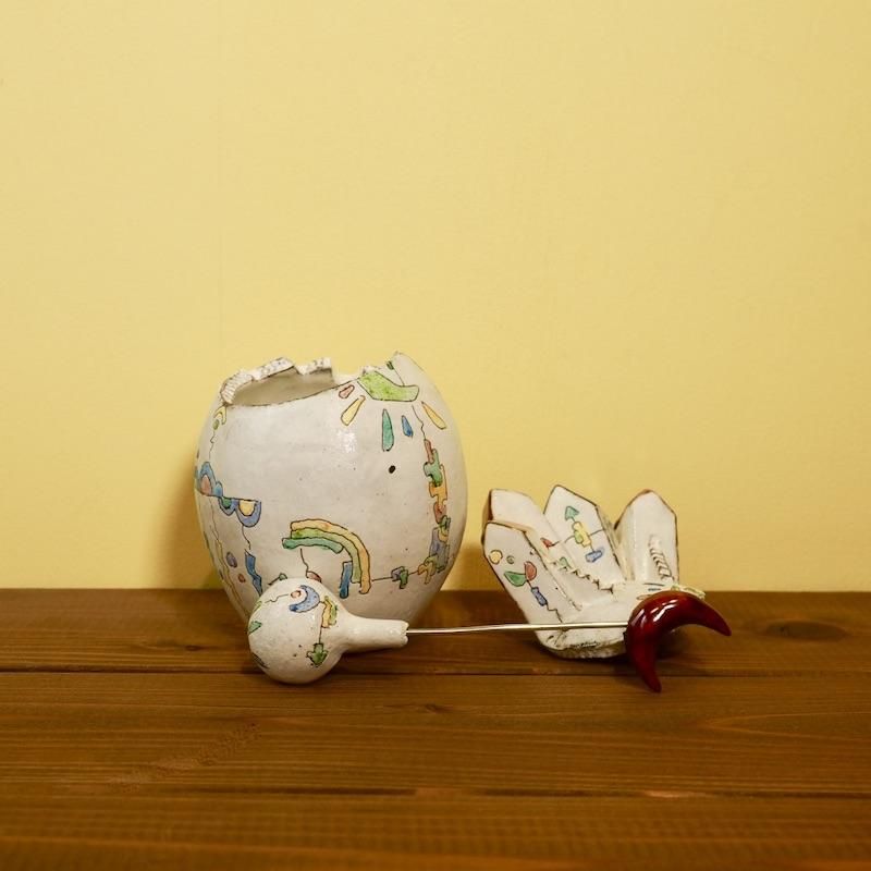 山本テツヒコ シュガーポット ホワイト 信楽焼 陶芸家 二つとして同じ