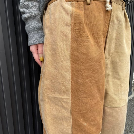 yoused】DUCK REMAKE WIDE EASY PANTS yoused ダックリメイクパッチ 