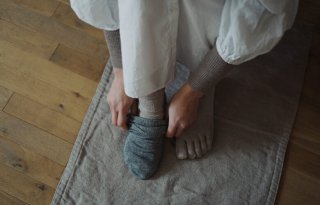 【西口靴下】リネンシルク重ね履きソックスセット/memeri